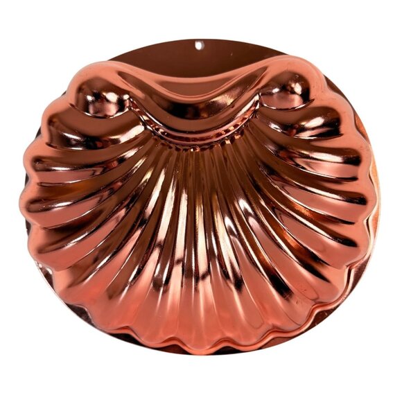 Copper Clam Seashell Mold Wall Mount Art VTG Decorative Beach House Kitchen Deco - Picture 1 of 10